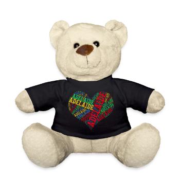 Adelaide T-Shirt Herz T-Shirt Wortwolke - Teddy - Schwarz - Vorne