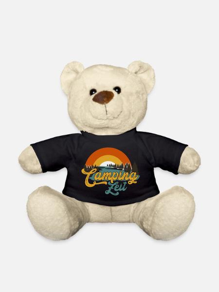 Camper Campingzeit Wohnwagen Grillen Urlaub - Teddy - Schwarz
