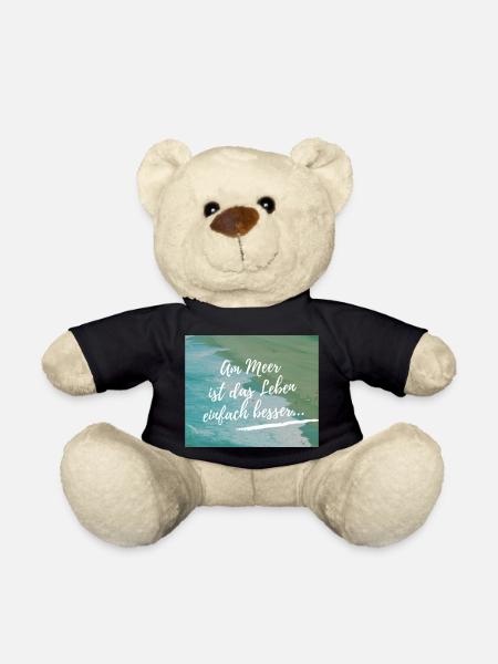 Am Meer ist das Leben einfach besser - Teddy - Schwarz