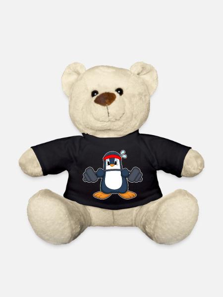 Penguin Bodybuilder Barbell Musculation - Nounours - noir