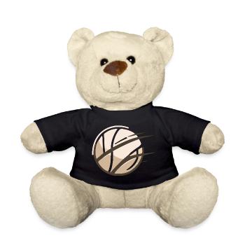 Volleyball motif - Teddy Bear - black - Front