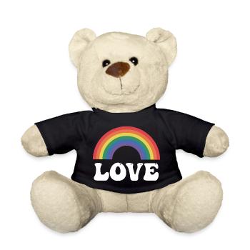 Rainbow Love - Teddy Bear - black - Front