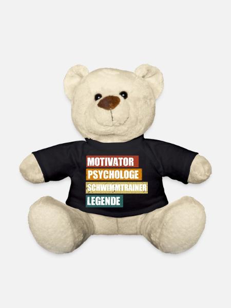 Lustige Schwimmtrainer Sprüche zum Geburtstag - Teddy - Schwarz