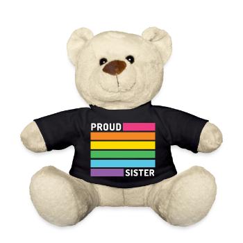 Pride Month LGBT - Proud Sister - Teddy Bear - black - Front