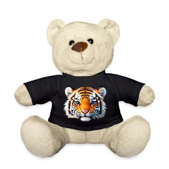 Tiger Baby Head - Teddy Bear - black - Front