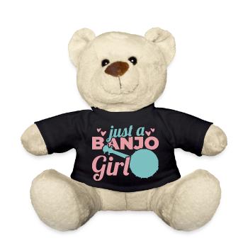 Funny Banjo Girl - Teddy Bear - black - Front