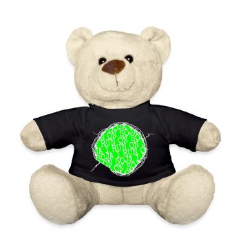vegan meal veganism present joke gift idea - Teddy - Schwarz - Vorne