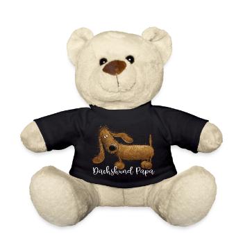 Dachshund Papa Für Dackel Liebhaber - Teddy - Schwarz - Vorne