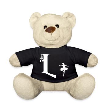 Letter l ballerina - Teddy Bear - black - Front