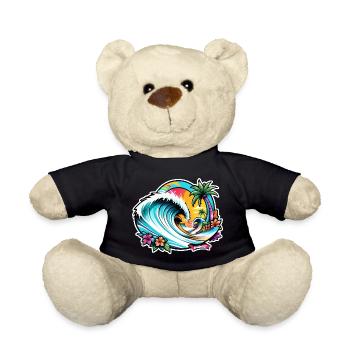 surf plage palmier soleil vacances - Nounours - noir - Devant