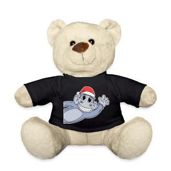 Affe Weihnachten - Teddy - Schwarz - Vorne