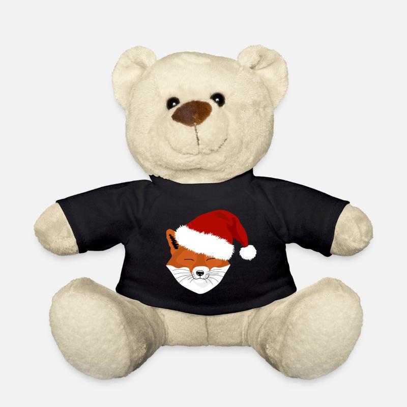 Christmas Fox - Teddy - Schwarz