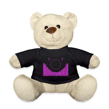 SmilingCity- purple version - Teddy Bear - black - Front