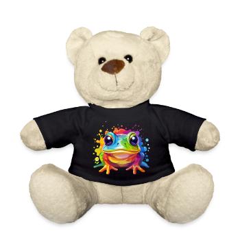 Frosch Design bunt - Teddy - Schwarz - Vorne