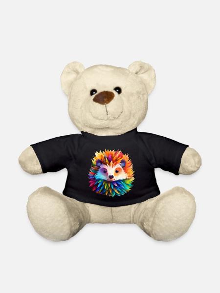 Colorful hedgehog - Teddy Bear - black