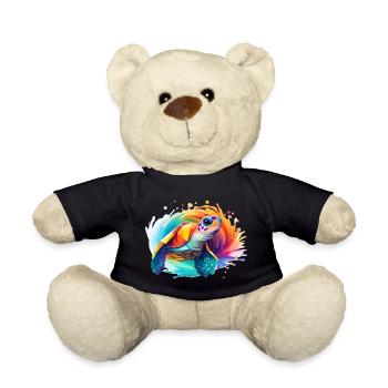 Sea Turtle Design - Teddy Bear - black - Front