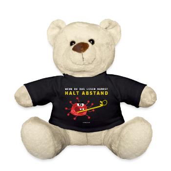 Halt Abstand - Teddy - Schwarz - Vorne