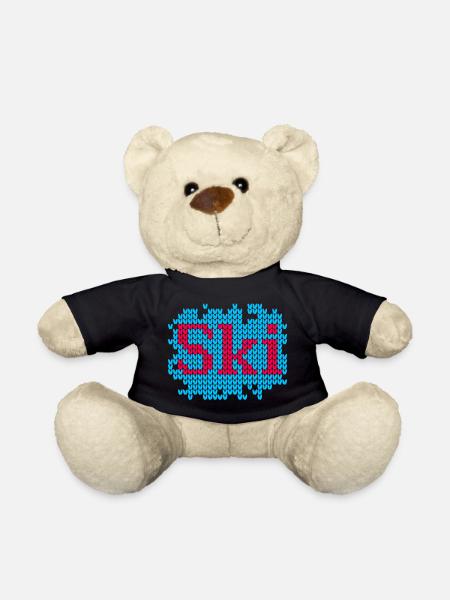 Ski Strick Hüttenzauber stricken Skiurlaub Fan - Teddy - Schwarz