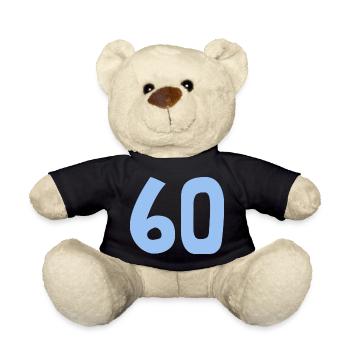 60. 60 JAHRE. 60-JÄHRIGES JUBILÄUM. 60. GEBURTSTAG. - Teddy - Schwarz - Vorne