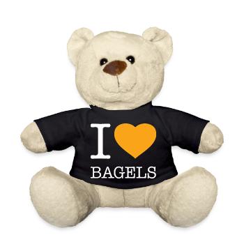 J’ADORE LES BAGELS - Nounours - noir - Devant