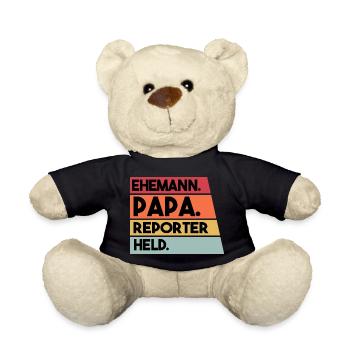 Ehemann Papa Reporter Held - Teddy - Schwarz - Vorne