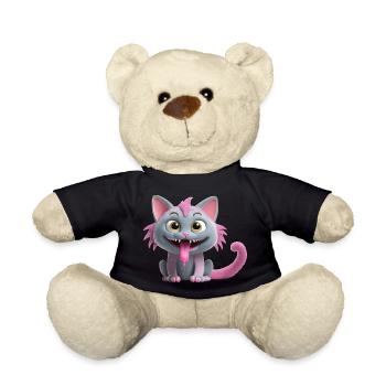 Katzen Monster gruselig und süss - Teddy - Schwarz - Vorne