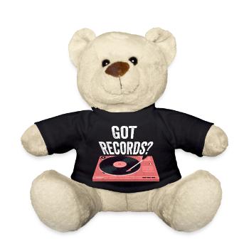 Got Records? Vintage Fan Vinyl - Teddy Bear - black - Front