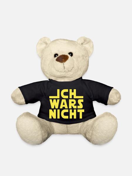 Ich Wars Nicht T-Shirt - Sprüche Shirt - Teddy - Schwarz