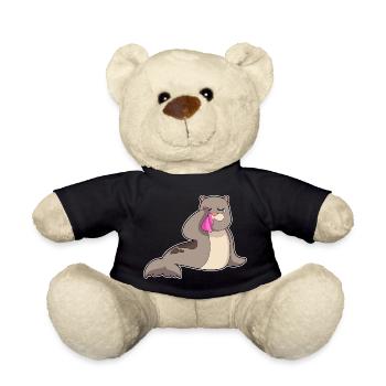 Seal Handkerchief - Teddy Bear - black - Front