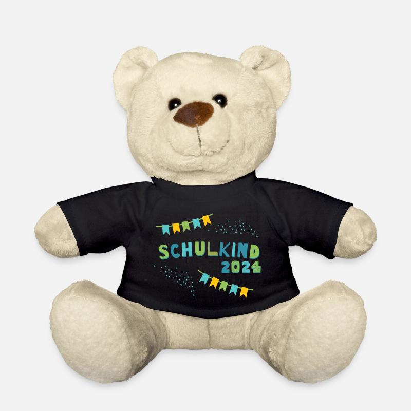 Schulkind 2024 Einschulung Erster Schultag Kinder - Teddy - Schwarz