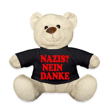 Nazis nein danke - Teddy - Schwarz - Vorne