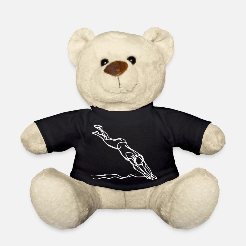 Schwimmliebhaber Skizze - Teddy - Schwarz