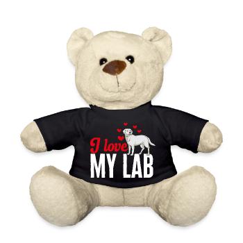 Labrador Retriever blanc Labrador Labrador blanc - Nounours - noir - Devant