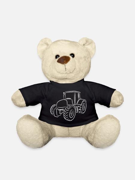 Traktor Skizze - Teddy - Schwarz