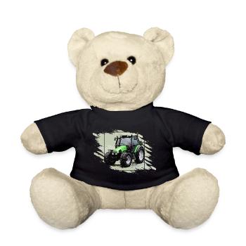 Kleiner grüner Traktor - Teddy - Schwarz - Vorne