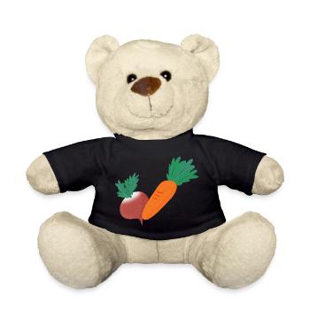 Radish & Carrot - Teddy Bear - black - Front