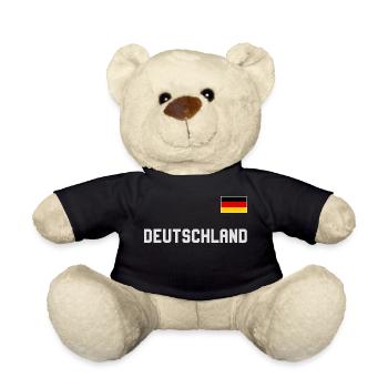 Germany jersey look with flag flag on chest - Teddy Bear - black - Front