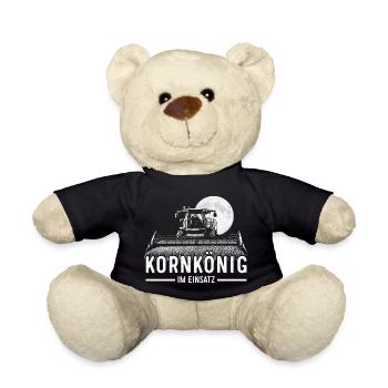 Kornkönig Agriculture Combine Harvester T-Shirt - Teddy Bear - black - Front