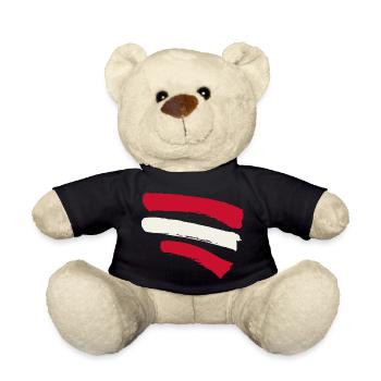 Austrian Flag - Flag Austria - Teddy Bear - black - Front