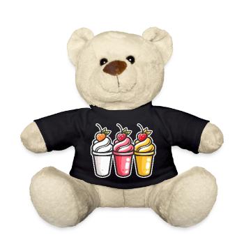 Ice cream cups - Teddy Bear - black - Front