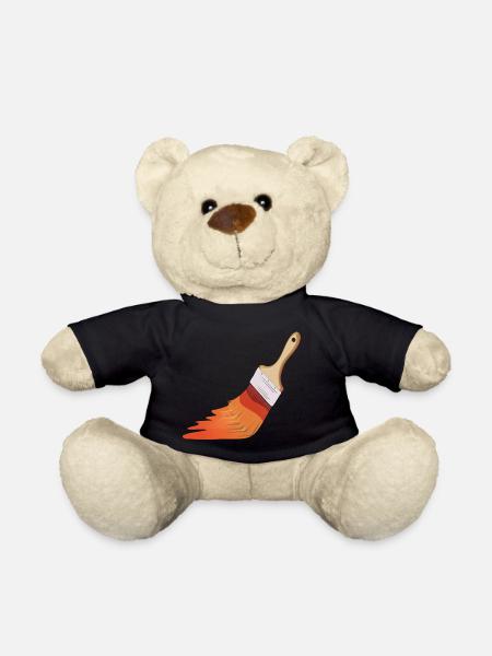 Painter Brushes - Teddy Bear - black