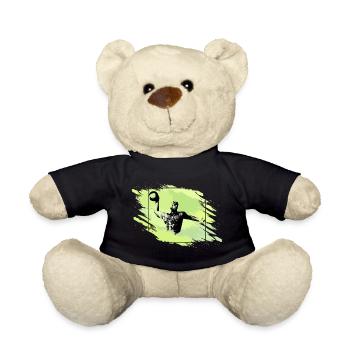 Water polo - water polo players throwing - Teddy Bear - black - Front