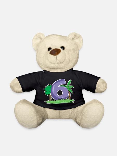 Nummer 6 Muster - Teddy - Schwarz