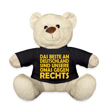 Das beste an deutschland sind omas gegen rechts - Teddy - Schwarz - Vorne