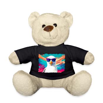 Lustige Möwe mit Sonnenbrille - Teddy - Schwarz - Vorne