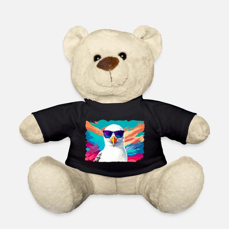 Lustige Möwe mit Sonnenbrille - Teddy - Schwarz