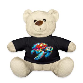 Turtle - Teddy Bear - black - Front