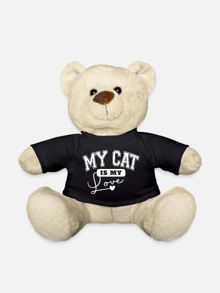 My cat is my love - Teddy Bear - black