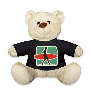Retro Surfer - Lass die goldenen Tage des Surfens - Teddy - Schwarz - Vorne