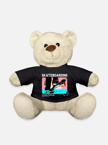 Skateboarding Skate Skater Skateboard Sk8 Vintage - Teddy - Schwarz